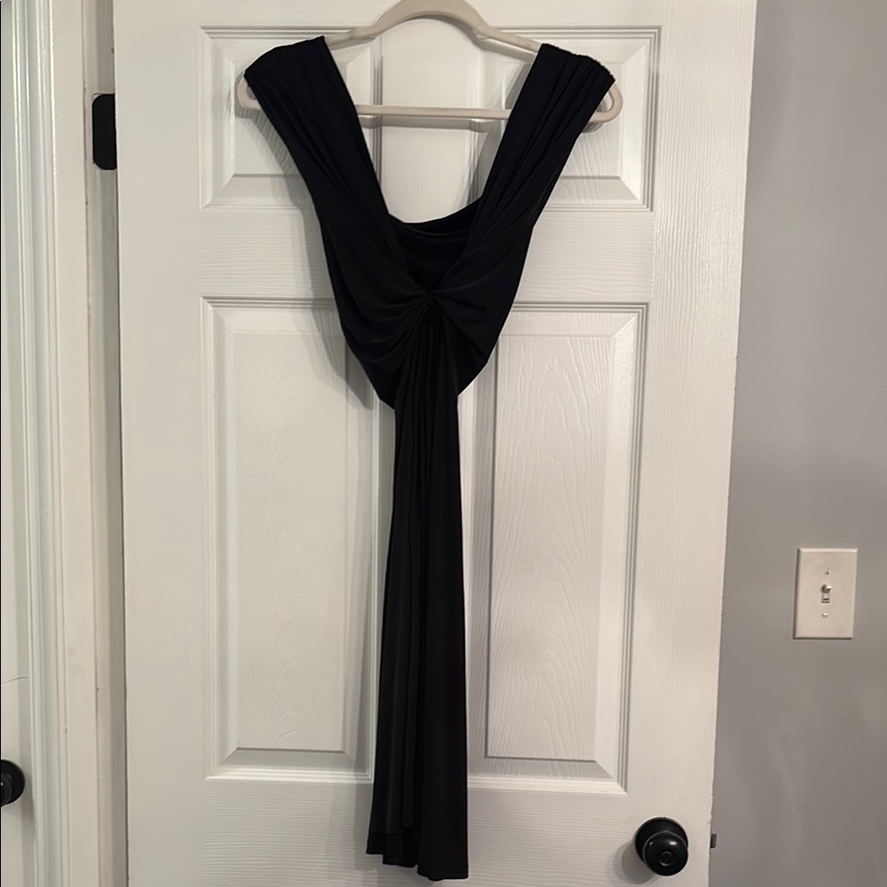 Elegant Black Draped Dress